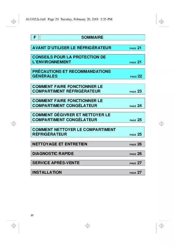 Mode d'emploi WHIRLPOOL ART 507/H