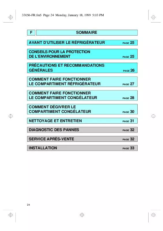 Mode d'emploi WHIRLPOOL ART 809/H