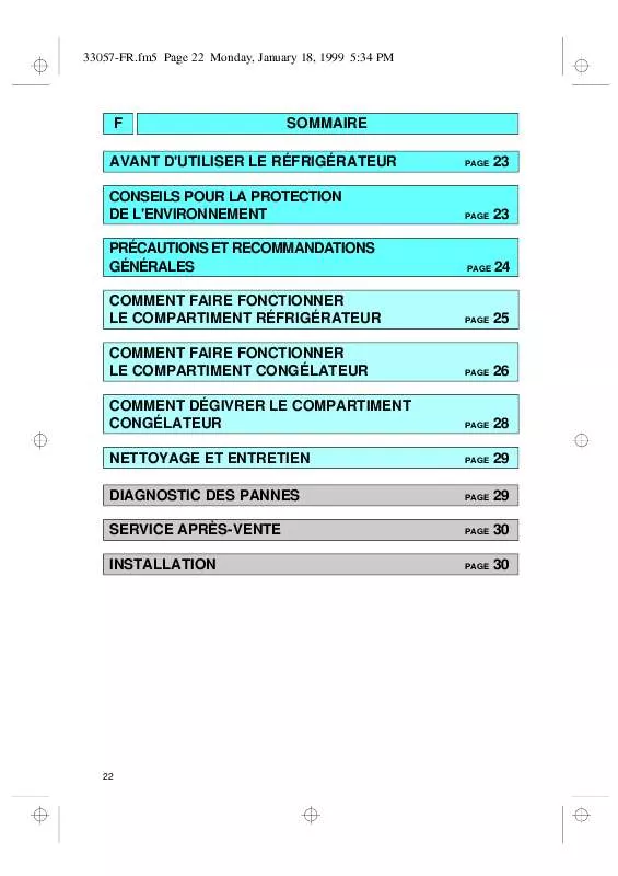 Mode d'emploi WHIRLPOOL ART 879/H/DBLUE