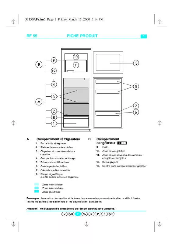 Mode d'emploi WHIRLPOOL ARZ 934/H/SILVER