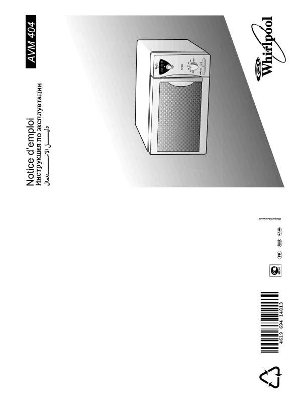 Mode d'emploi WHIRLPOOL AVM 404