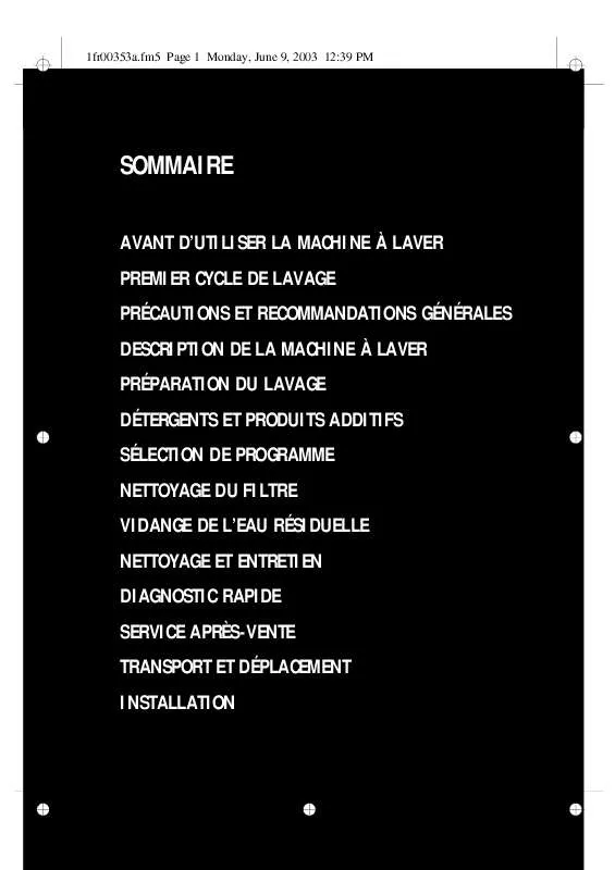 Mode d'emploi WHIRLPOOL AWA 8127