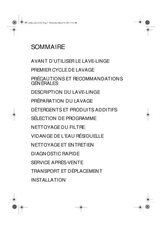 Mode d'emploi WHIRLPOOL AWE 6516