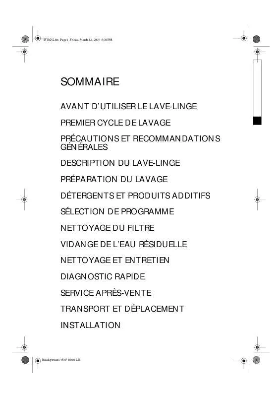 Mode d'emploi WHIRLPOOL AWE 6521