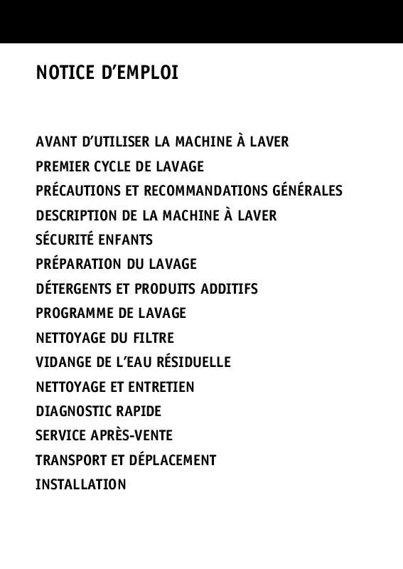 Mode d'emploi WHIRLPOOL AWM 5100