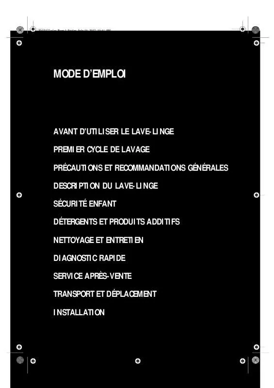 Mode d'emploi WHIRLPOOL AWM 8000