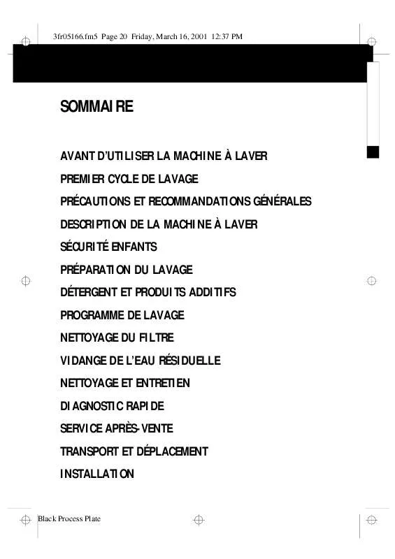 Mode d'emploi WHIRLPOOL AWM 8125