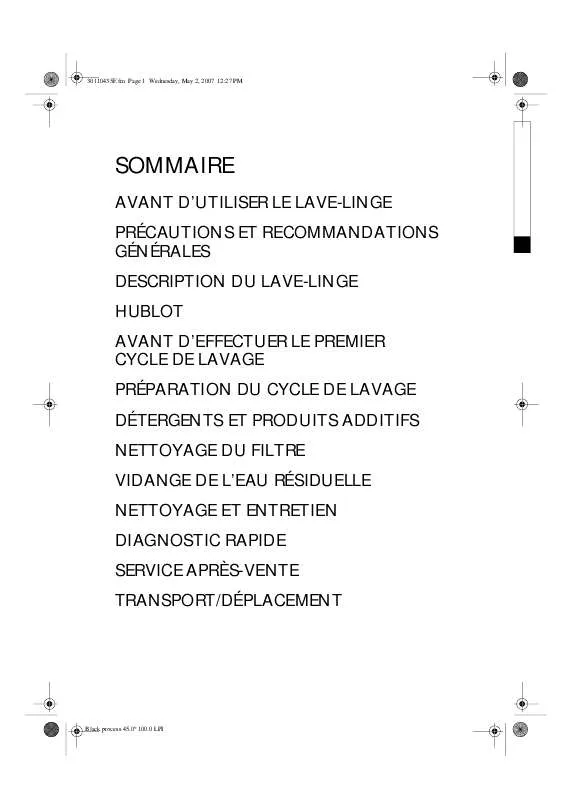 Mode d'emploi WHIRLPOOL AWO/D 041