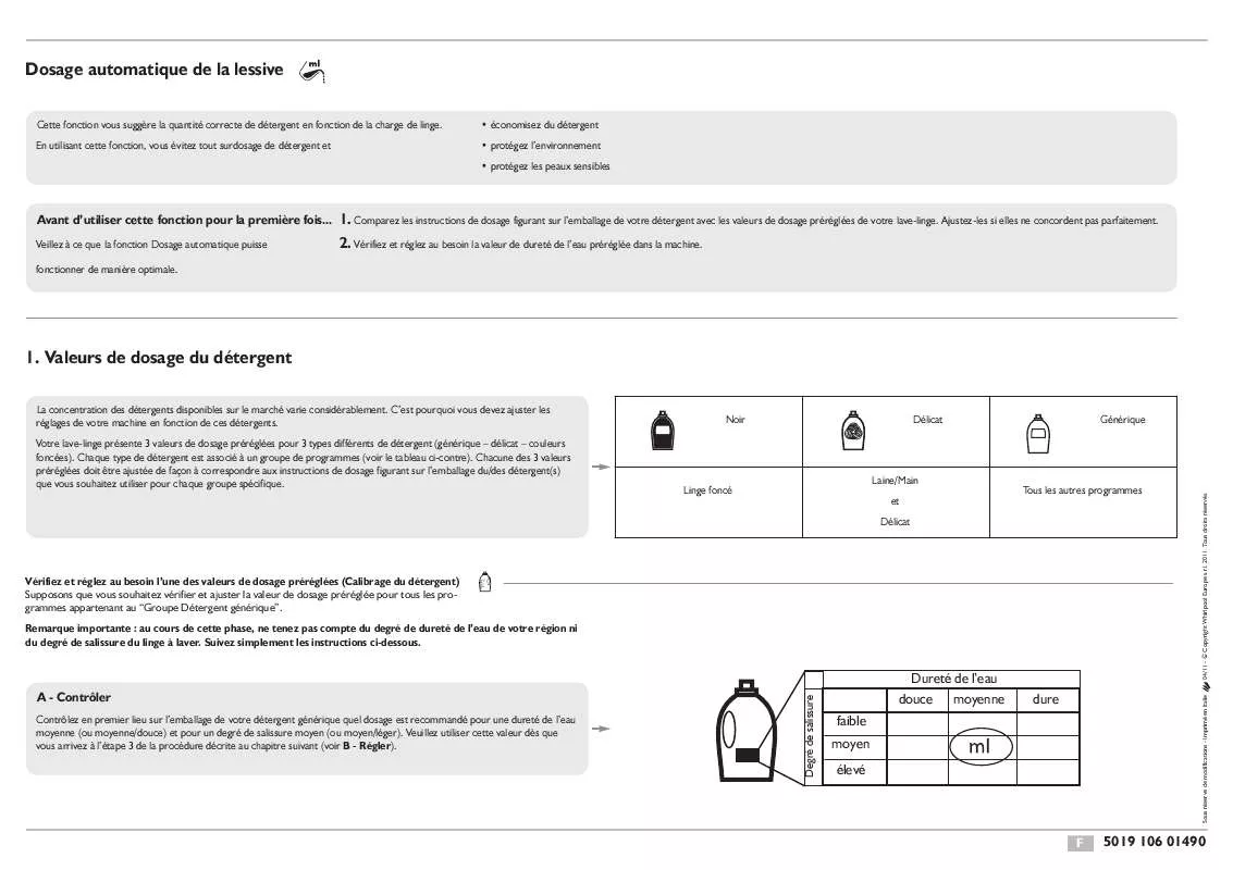 Mode d'emploi WHIRLPOOL AWOE 10420IS