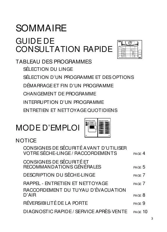 Mode d'emploi WHIRLPOOL AWZ 3309