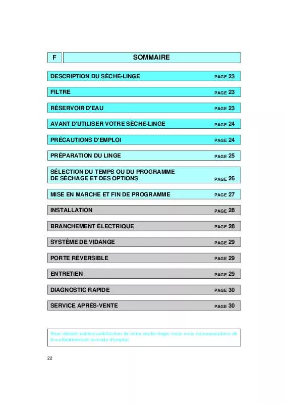 Mode d'emploi WHIRLPOOL AWZ 541