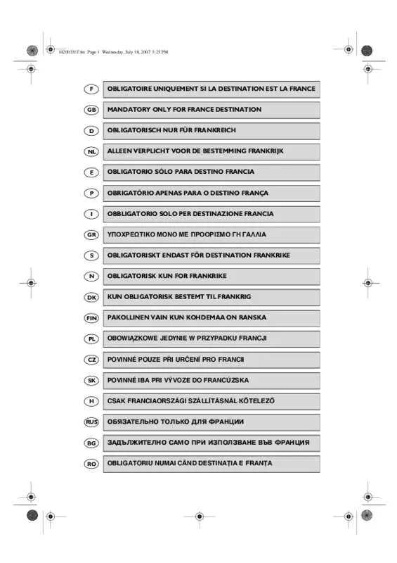 Mode d'emploi WHIRLPOOL BLFV8001OX