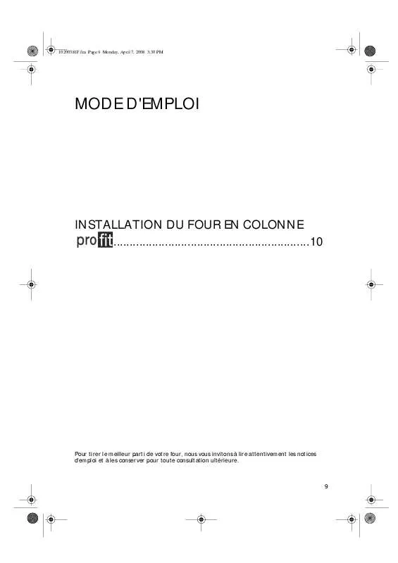 Mode d'emploi WHIRLPOOL BLZS 7200/01 IN