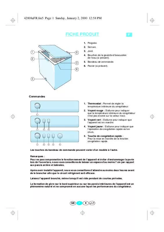 Mode d'emploi WHIRLPOOL CF 14 T