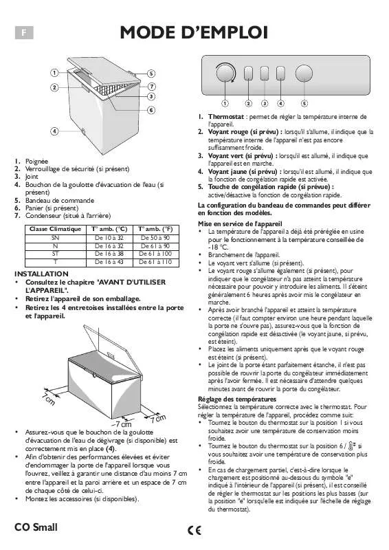 Mode d'emploi WHIRLPOOL CF15 EG