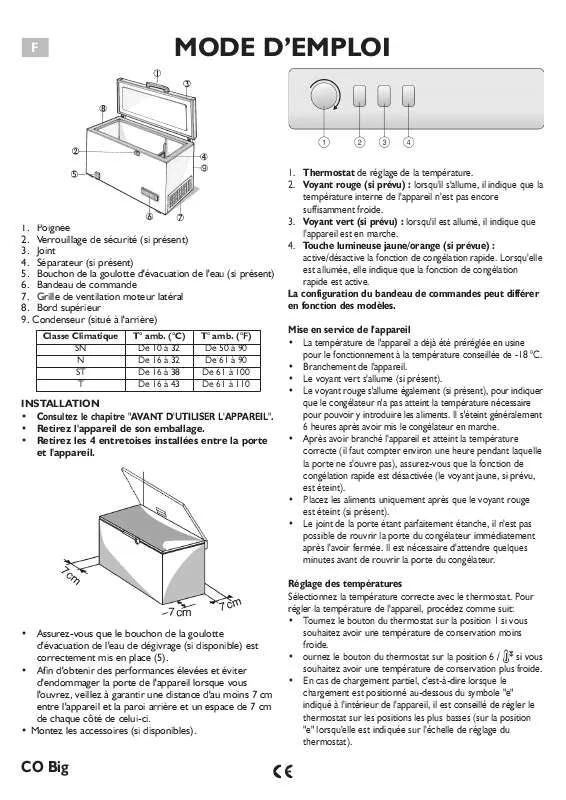 Mode d'emploi WHIRLPOOL CF27 EG