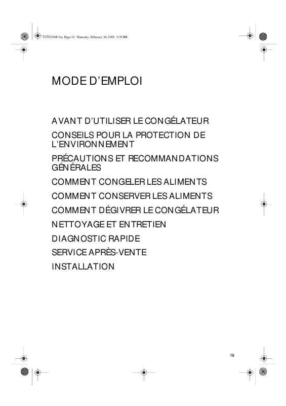 Mode d'emploi WHIRLPOOL CFH-134