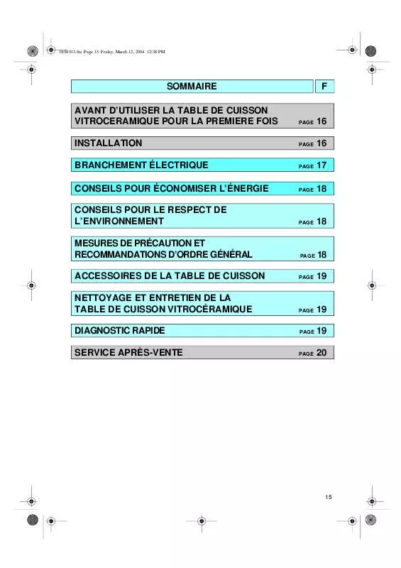 Mode d'emploi WHIRLPOOL CH 910 NB