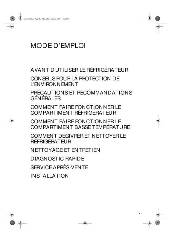 Mode d'emploi WHIRLPOOL CP101 MI/B