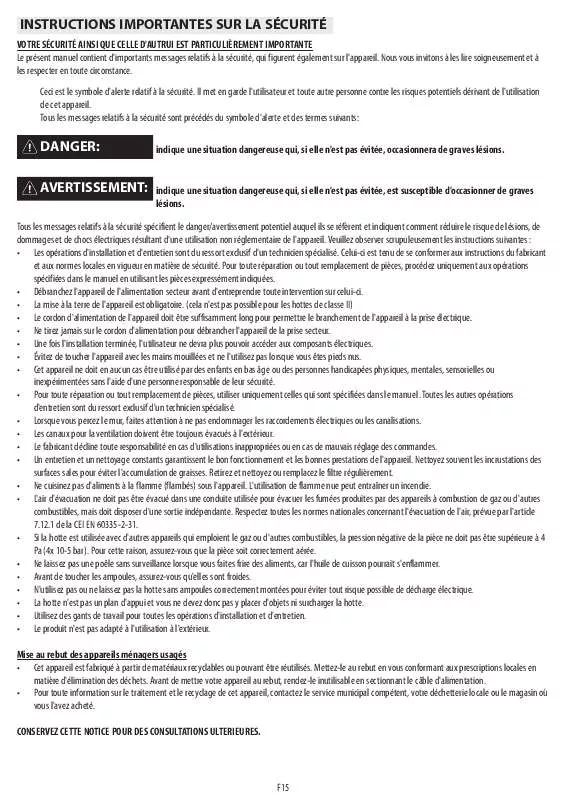 Mode d'emploi WHIRLPOOL DBM 5396 IN