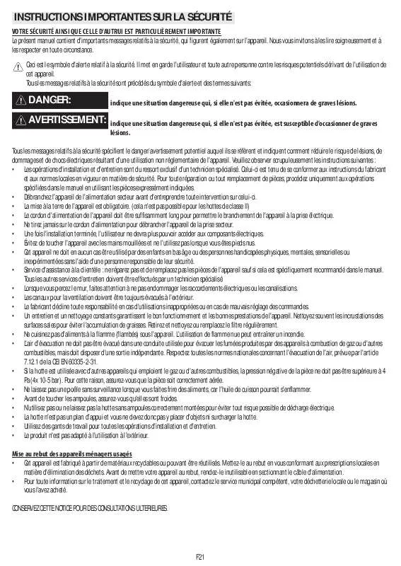 Mode d'emploi WHIRLPOOL DBRI 5810/02 IN