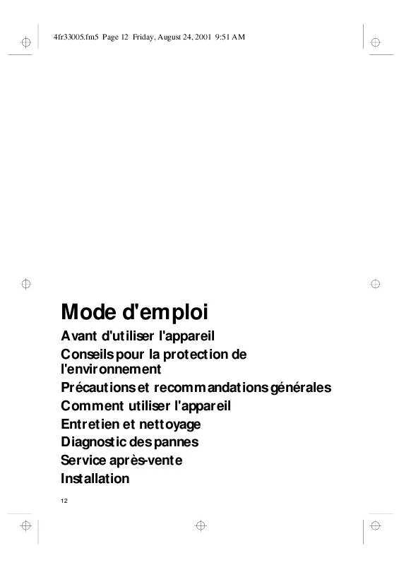 Mode d'emploi WHIRLPOOL DDA 3790