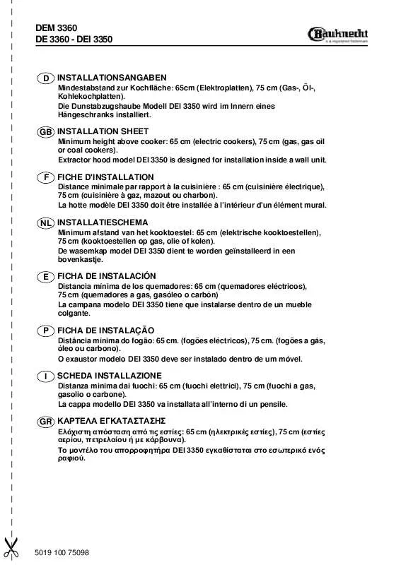 Mode d'emploi WHIRLPOOL DE 3360 SG