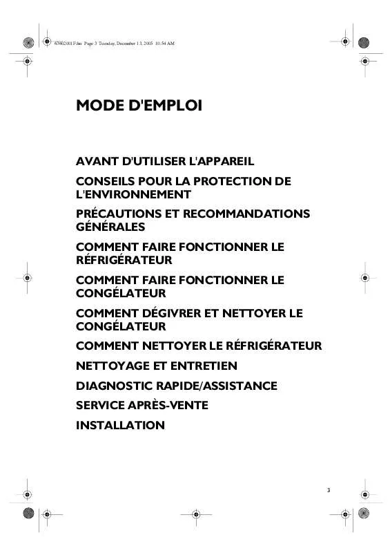 Mode d'emploi WHIRLPOOL DP145