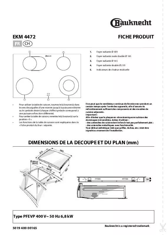 Mode d'emploi WHIRLPOOL EKM 4472 IN