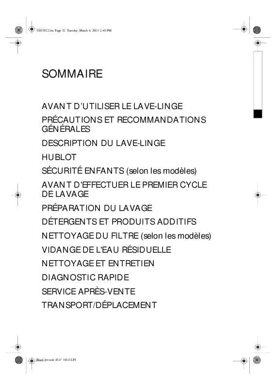 Mode d'emploi WHIRLPOOL FL 1019