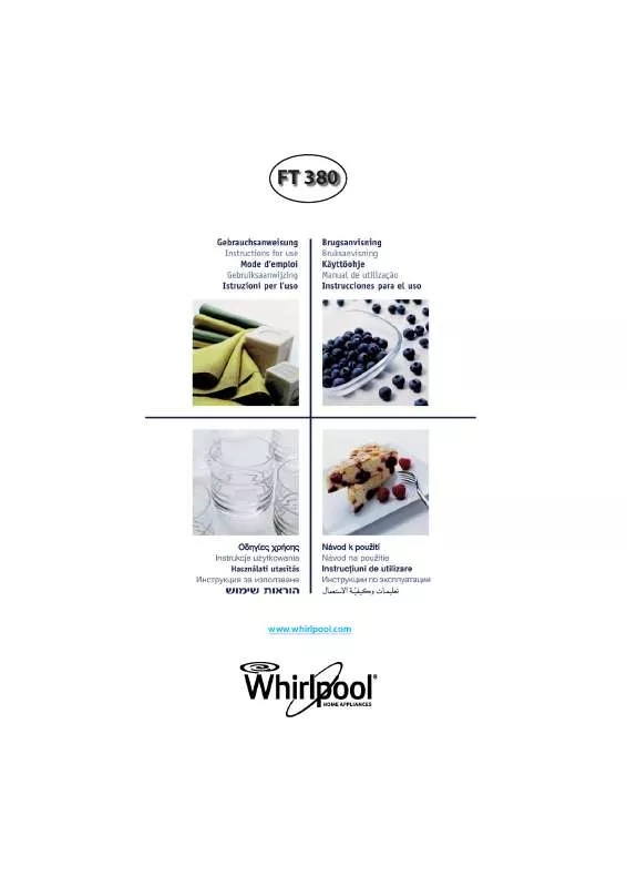 Mode d'emploi WHIRLPOOL FT 380 BL