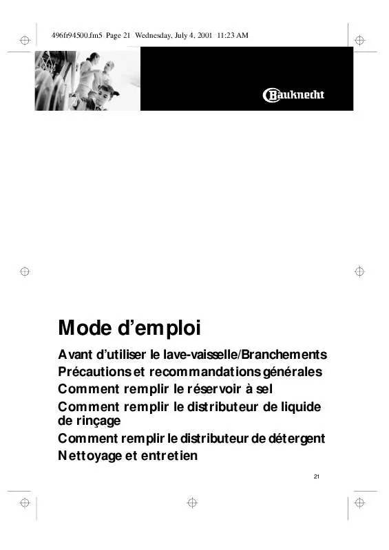 Mode d'emploi WHIRLPOOL GCFK 1452 WS