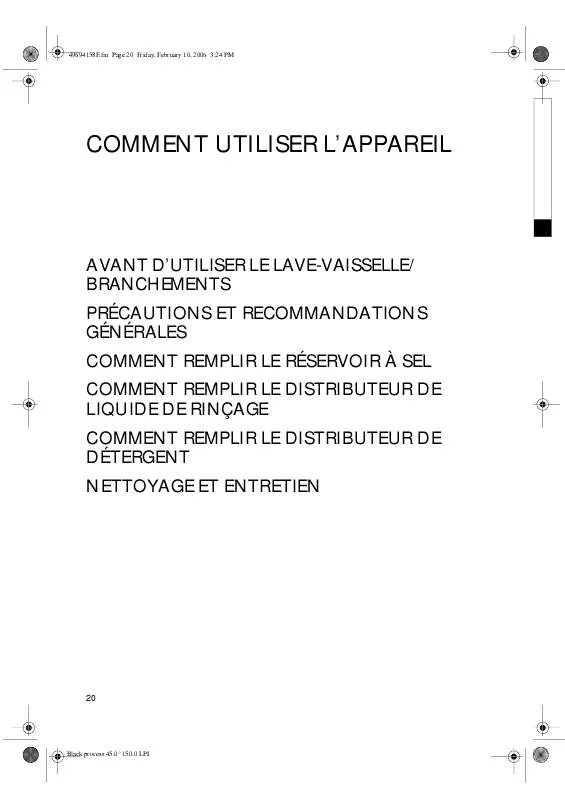 Mode d'emploi WHIRLPOOL GSFS 5421 WS