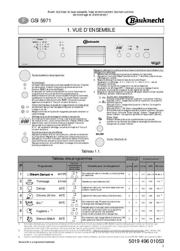 Mode d'emploi WHIRLPOOL GSI 5971 SW BK