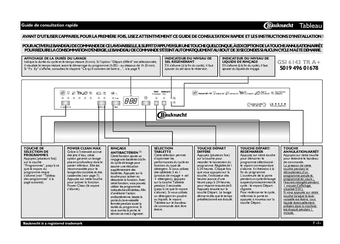 Mode d'emploi WHIRLPOOL GSI 6143 TR A IN