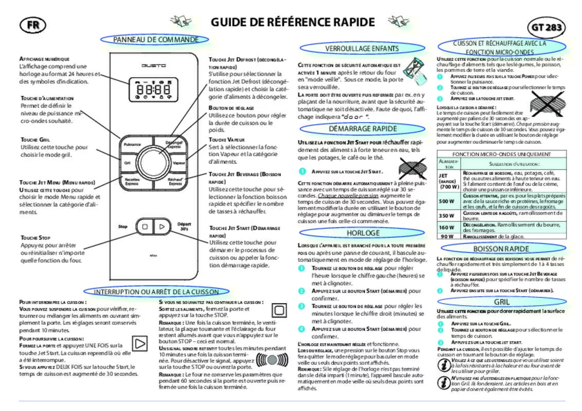 Mode d'emploi WHIRLPOOL GT283NB