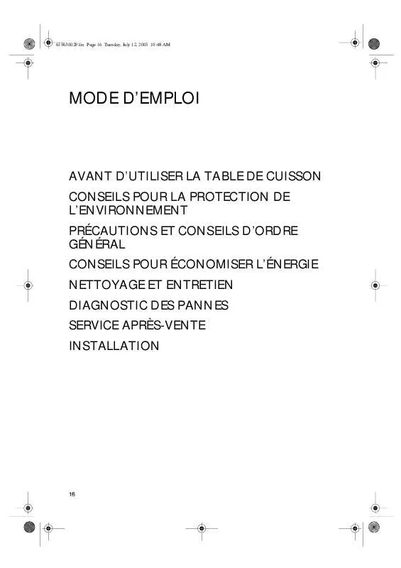 Mode d'emploi WHIRLPOOL HB 412 S