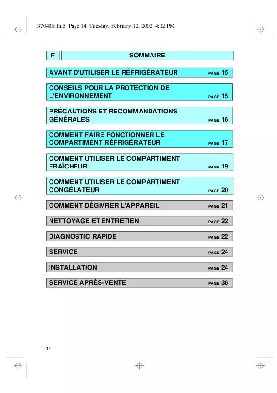 Mode d'emploi WHIRLPOOL IK 261 TRIO