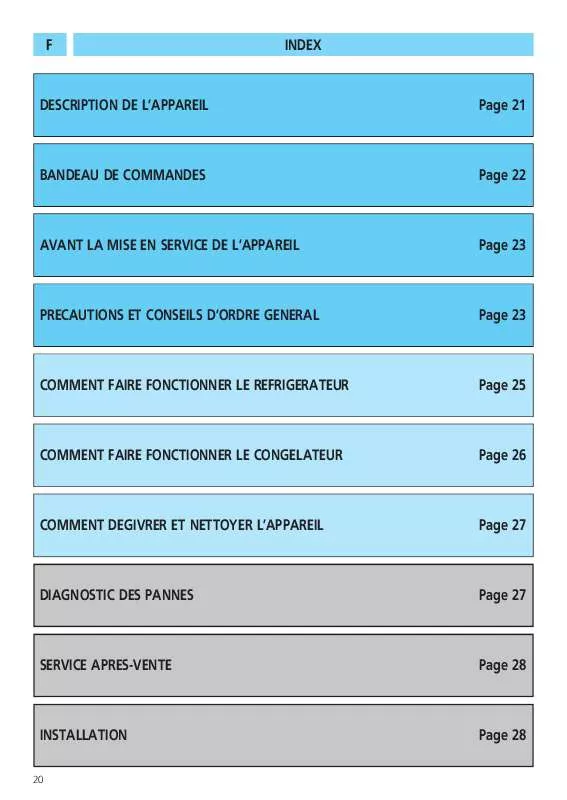 Mode d'emploi WHIRLPOOL IV 2058/2