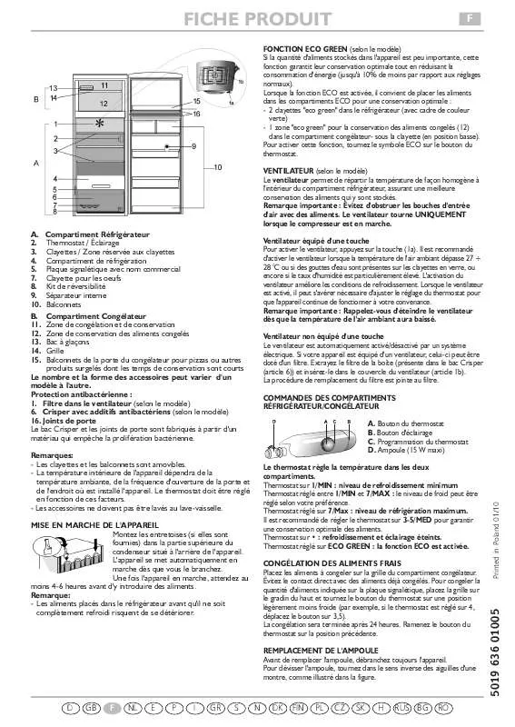 Mode d'emploi WHIRLPOOL KD 310 A WS