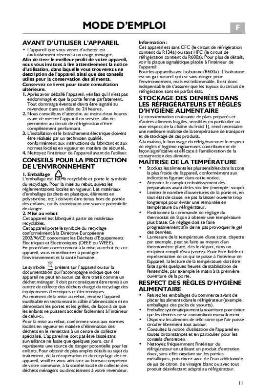 Mode d'emploi WHIRLPOOL KGA 282 OPTIM.WS/1