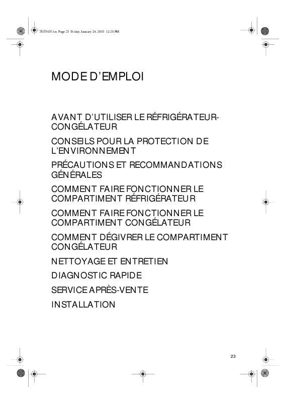 Mode d'emploi WHIRLPOOL KGA 3001