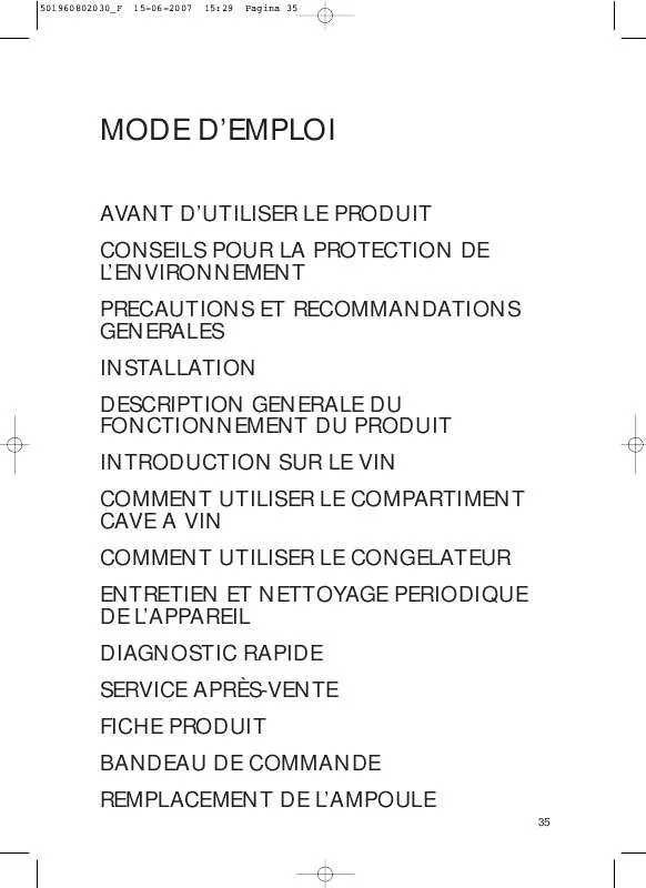 Mode d'emploi WHIRLPOOL KGIW 3600/A