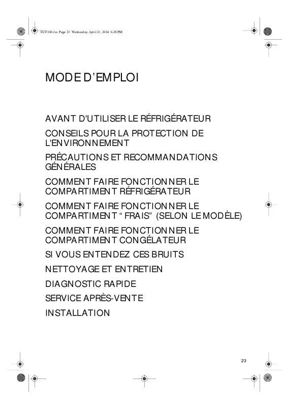 Mode d'emploi WHIRLPOOL KGNA 3601