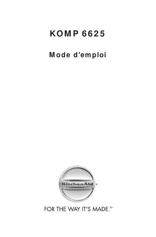 Mode d'emploi WHIRLPOOL KOMP 6625/IX