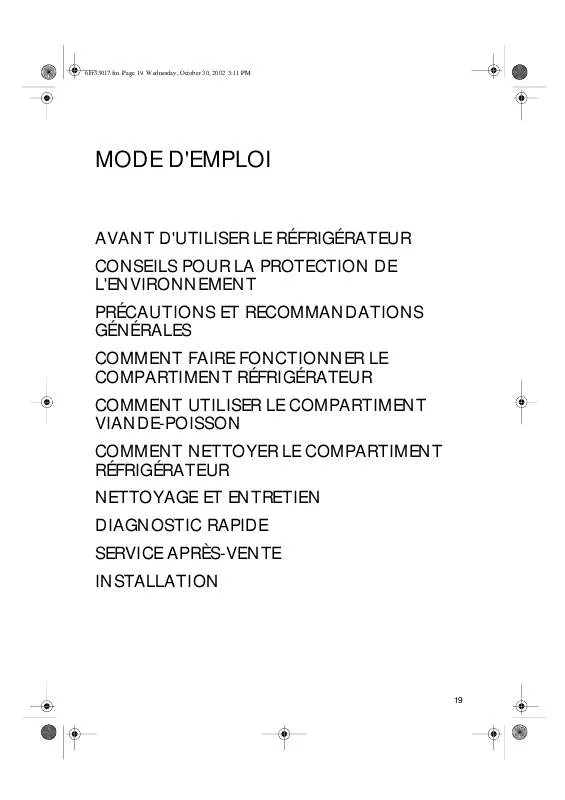 Mode d'emploi WHIRLPOOL KRIF 2209/A REFRIGE