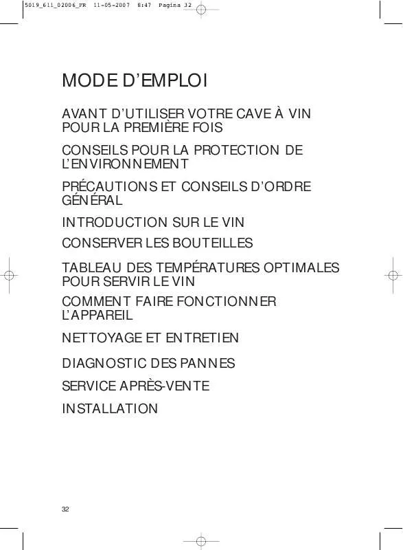 Mode d'emploi WHIRLPOOL KRIW 1230