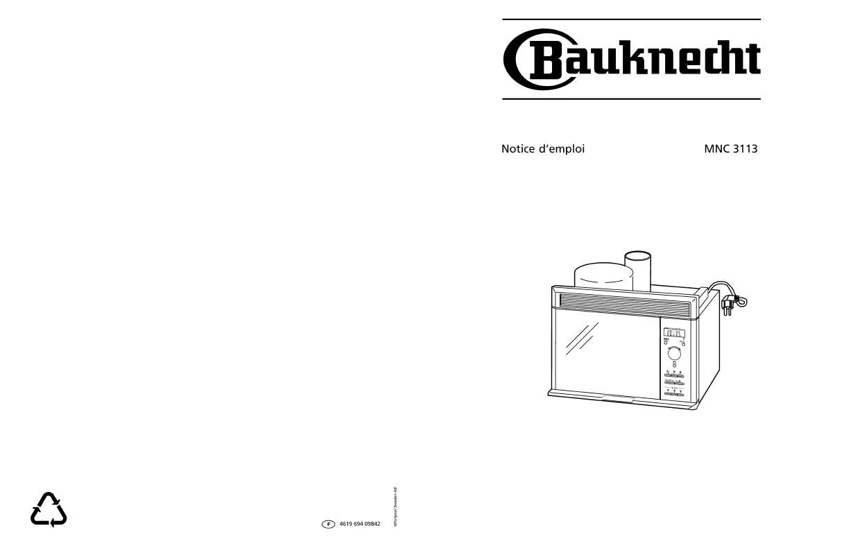Mode d'emploi WHIRLPOOL MNC 3113 BR