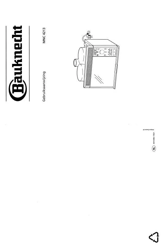 Mode d'emploi WHIRLPOOL MNC 4213 IX