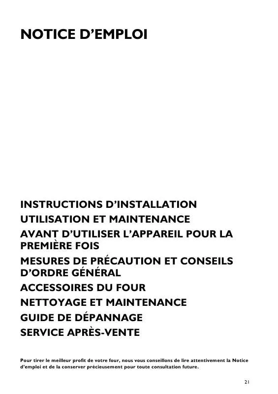 Mode d'emploi WHIRLPOOL MRDG 920 UAW